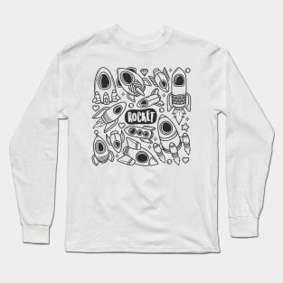 Rocket Abstract Long Sleeve T-Shirt